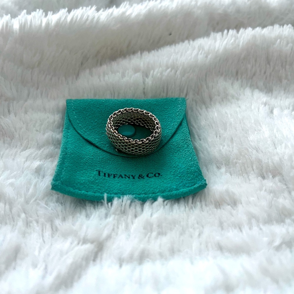 Tiffany Somerset Mesh Ring Size 9